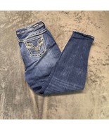 Vigoss Embellished Jeans Distressed Pockets Denim Blue Jeans Size 14 - $58.79 CAD