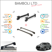 Bamboli 19&quot; Ski Carrier &amp; Black Cross Bar Set For Audi Q3 2012 - 2019 4 pcs - $198.91