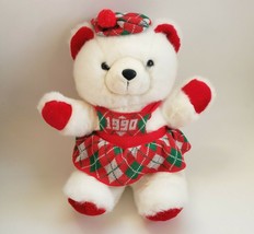 18" Vintage 1990 Kmart White Our Christmas Teddy Bear Stuffed Animal Plush Toy - $56.05