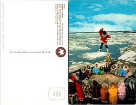 Alaska Kotzebue Point Barrow Skin Blanket Tossing Child Jumping Vintage Postcard - £7.51 GBP