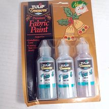 Tulip Treasures Premium Fabric Paint Brilliant Jewel Emerald Silver Agat... - $44.00