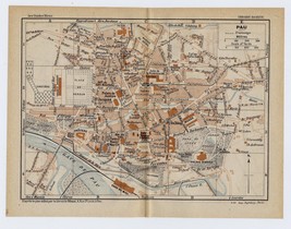 1926 Original Vintage City Map Of Pau / PYRÉNÉES-ATLANTIQUES / France - $26.01