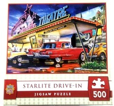 Jigsaw Puzzle STARLITE DRIVE-IN 500 Pieces  - MasterPieces BOX DAMAGED - $20.78
