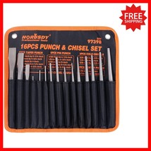 High-Quality 16-Piece Punch and Chisel Set - Perfect for Professionals &amp;... - $36.85