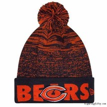 Chicago Bears NFL Cuff Fade Pom Knit Winter Hat by New Era NWT Da Bears Football - £18.26 GBP