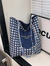 Gingham Pattern Tote Bag - $386.43 MXN