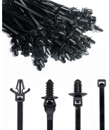 120 Packs Car Mount Wire Tie, Nylon Push Mount Cable Zip Tie Strap Self-... - $17.37
