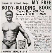 1969 Charles Atlas Bodybuilding Book Course Advertisement Muscle Fitness... - £16.05 GBP