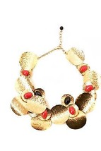 KARRY O Necklace Beautiful Adoration Multi Layers Accessories Gold Red - £281.92 GBP