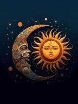 Sun and Moon Diamond Painting Kits 5D Diamond Art Kits for Adults DIY Gift - £11.36 GBP+