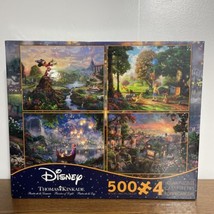 Fantasia, Tangled, Winnie the Pooh &amp; Lady and The Tramp 4 Puzzles 500 T ... - $21.55