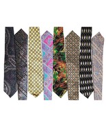 Set of 8 Men&#39;s Neck Ties; Silk, USA, Italy, NWT, Geometric, Paisley, Abs... - $65.88 CAD