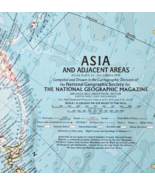 1959 Asia And Adjacent Areas Map National Geographic Antique 24.75 x 19&quot;... - €25,74 EUR
