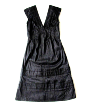 CALYPSO Christiane Celle Black Iridescent Crinkle Silk Tiered A-Line Dress 0 - $29.00