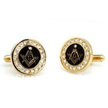 2PCS Free Shipping JEWELRY Hot Sales Golden Two-Tone Stainless Steel Masonic Men - £30.83 GBP