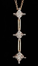 *10K Yellow Gold Diamond 18&quot; Pendant Necklace - $3,754.01 MXN