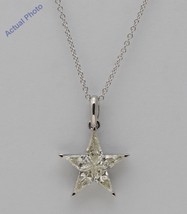 18k White Gold Kite Star Diamond Pendant (1.01 Ct,J Color,SI2 Clarity) - £2,364.93 GBP