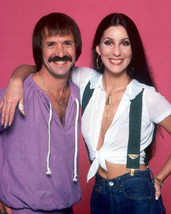 Sonny and Cher classic arms around eachother 1970's TV show 16x20 Canvas Giclee - $69.99