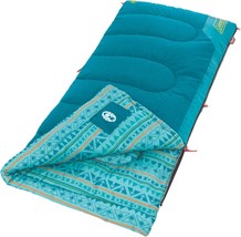 Coleman Kids 50°F Sleeping Bag, Comfortable Youth Sleeping Bag, Machine ... - £59.00 GBP