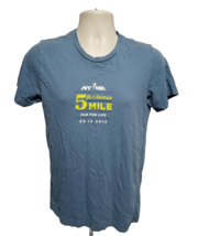 2014 New Balance NYRR 5th Avenue Mile Run for Life Adult Small Gray TShirt - £11.83 GBP