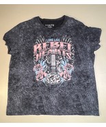 Wound Up T Shirt Long Live Rebel Hearts Girls XL (16-18) Smoky Black - $178.08 MXN