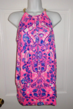 NWT LILLY PULITZER HAVANA PINK TURTLE TIDEPOOL BOWEN HALTER TOP XL - $58.49