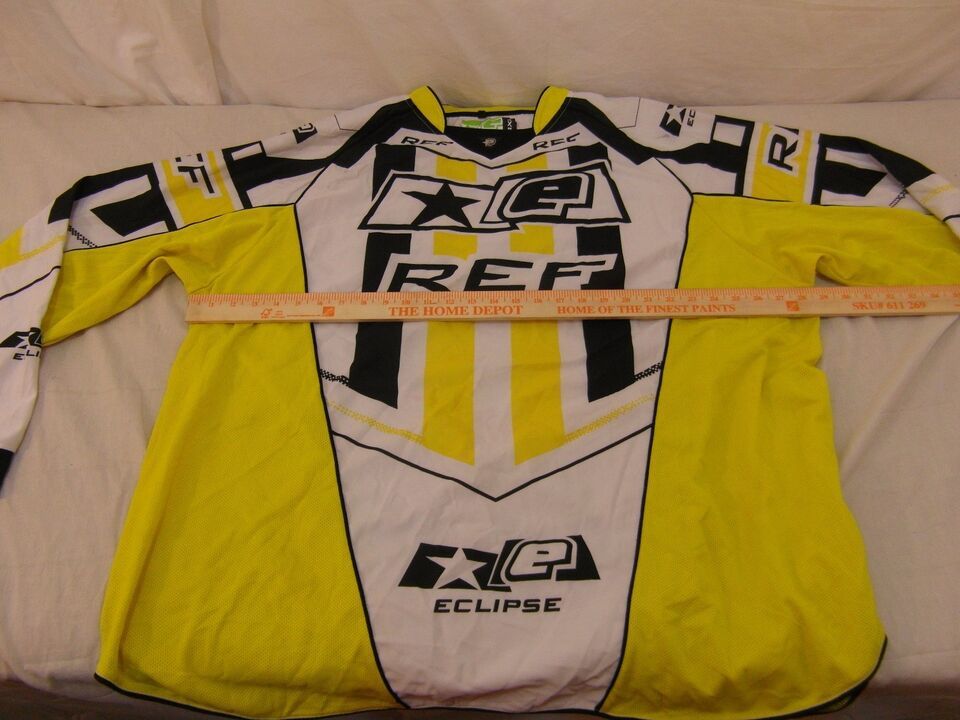Adult Men&#39;s Eclipse Yellow Black White REF Motocross Pullover Shirt Top ... - $9.73