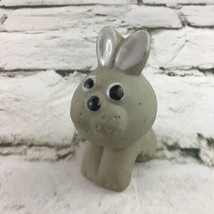 Clay Bunny Rabbit 2.5” Figure Garden Decor Cute Critter Collectible Animal - £7.76 GBP