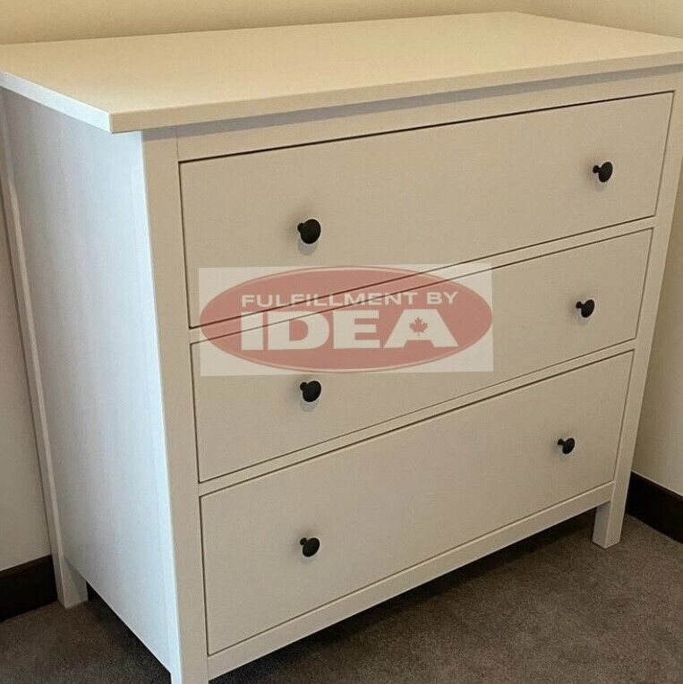 Brand New IKEA HEMNES White Stained 3-Drawer Chest Dresser - Dressers ...