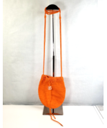 Donna Karan New York Orange Bag Purse Woven Evening Drawstring Pouch Cro... - €139,79 EUR