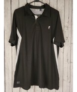 Fila Sport Mens Golf Athletic Fit Polo Shirt Black & White Tennis Active Wear XL - $19.34