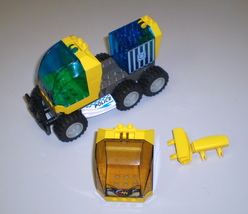 Used LEGO 4x14x2 &amp;1/3 Dark Gray Car Base Gray Wheels 30642 ResQ Police Canopy - £7.93 GBP