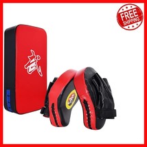 Professional Muay Thai Kick Pads &amp; Punch Mitts - Durable Leather Trainin... - $50.48