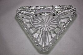 Heavy Clear Glass Cigar Ashtray Measures 7.5" image 5
