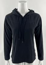 Columbia Womens Fleece Hooded Sweater Size Medium Black Pullover Top - £23.74 GBP