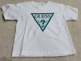 Vintage Baby Green Guess Logo Jeans Toddler Baby Size Medium T Shirt - $11.30