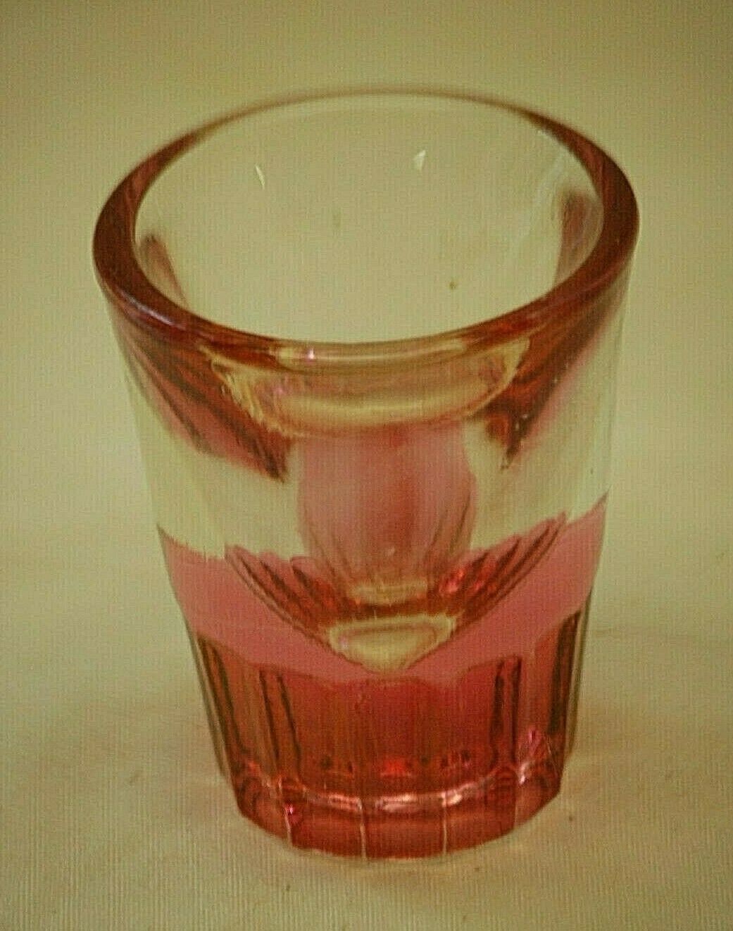 Primary image for Cranberry Clear Whiskey Shot Glass Federal Bar Barware
