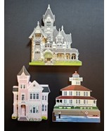 The Cats Meow Village Lot Of Three Famous Homes Carson Mansion Pitkin House - £39.15 GBP