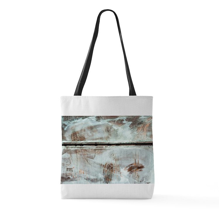 Gray Abstract Texture Large Tote Bag - $49.00