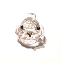 Swarovski Crystal Small &quot;Mini Zoo&quot; Sparrow Bird Figurine, w/ Silver Metal Beak - £23.74 GBP