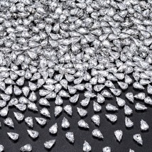 300Pcs Sew On Rhinestones Teardrop Sewing Flatback Claw Crystal Diy Craft Clear  - £14.05 GBP