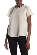 MSRP $69 Rachel Roy Bridget Flutter-Sleeve Top White Size XS - $23.51