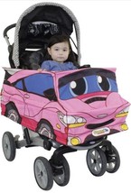 Pink Car Stroller Costume Turns stroller Into a Baby Toddler Ride On car Toy - £13.31 GBP