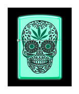 Zippo Lighter - Sugar Skull WHITE MATTE Glow in the Dark  - 855963 - $677.35 MXN