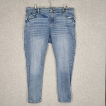 Old Navy Women&#39;s Rockstar Super Skinny Jeans Mid Rise Light Wash 18 - £10.19 GBP