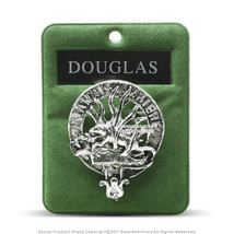 Clan Douglas Scottish Crest Badge Brooch Pin for Clothes Costume Gift Souvenir - £9.53 GBP