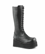 DEMONIA TRA502/B/BPU Men&#39;s Gothic Punk Black 3 1/4&quot; Platform Knee High B... - $110.95