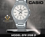 Casio Edifice Slimline Men&#39;s Stainless Steel White dial Quartz EFR-S108D... - £87.83 GBP