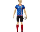 Barbie Soccer Ken Doll with Short Cropped Hair, Colorful #21 Uniform, Cl... - $14.84