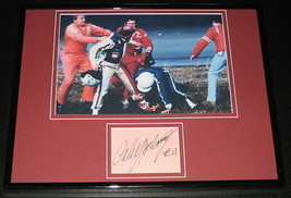 Cale Yarborough Signed Framed 11x14 Fight Photo Display - £54.50 GBP
